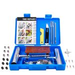 58Pcs Tire Repair Kit HADEEONG Tire Plug Kit Universal Tire Patch Kit to Fix Punctures Flat Tire Plug Repair Kit for Motorcycle Tractor Truck SUV Trailer Car