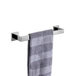 Flybath Towel Rail Bar Short Single Layer SUS 304 Stainless Steel Mirror Polished Bathroom Towel Holder Shelf Wall Mounted, 40 cm / 15.7 inches