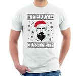 Breaking Bad Heisenberg Merry Chrystmeth Christmas Men's T-Shirt White