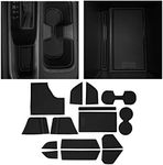 CupHolderHero fits Nissan Sentra Accessories 2020-2023 Premium Custom Interior Non-Slip Anti Dust Cup Holder Inserts, Center Console Liner Mats, Door Pocket Liners 16pc Set (Solid Black)