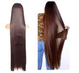 Artifice 5 Clip Straight Clip in Hair Extensions for Women Natural Soft Clip on Extensions Synthetic Thick Hairs for Any Event for Girls Hair Extension Ruby Fusion 40 inch