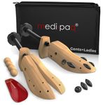 Medipaq - Premium Wooden Shoe Tree with Cedar Balls and Drawstring Bag - 1x Men's (7-12) & 1x Women's (3-8) - Shoe Stretcher for Men & Women - Shoe Shaper - Shoe Shape Holder and Shoe Expander