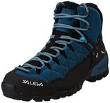 SALEWA Ws Alp Trainer Mid Gtx, Mallard Blue Maui Blue, 8, FEMALE