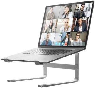 OFFICE OWL Laptop Desk Stand - Ergonomic, Portable, Aluminum Computer Riser for Desk - Holder Compatible with MacBook, Dell, Lenovo and 10 to 17 Inch Laptops for Office and School or Home