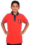 D V Enterprise Unisex Cotton KV School Uniform T-Shirt (Red, Size 26 - Toddler)