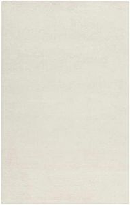 Hauteloom Lolitte Solid Wool Modern Farmhouse Large Area Rug - Suitable for Living Room Bedroom -%100 Wool - Hand Loomed - Medium Pile - Beige, Cream - 12' x 15'