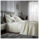 GC GAVENO CAVAILIA Luxurious Sparkle Duvet Quilt Cover Set, Supersoft Diamante Bedding Sets King Size, Cream