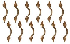 Adonai Hardware "Nethaniah" Antique Cast Iron Cabinet Pull Handles (6.1"x 12 Pack, Rust Living Finish) for Vintage Wooden Barn Doors, Gates, Closets, Furniture, Drawers, Cupboards, Wardrobes and Sheds