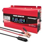 Cantonape 700W/1500W(Peak) Car Power Inverter DC 12V to 110V AC Converter with LCD Display Dual AC Outlets Comapct Size and 2A USB Car Charger for Car Home Laptop