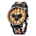 BOBO BIRD Mens Wooden Watches Luxury Lightweight Wood Watch Multi-Functional Display Men's Timepieces