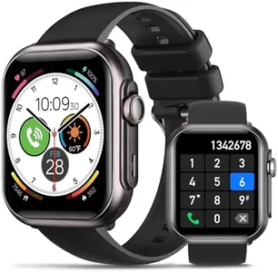 Smart Watch for Men for Android iPhone: Smart Watch with 100 Day+Battery Life Make/Answer Call Blood Oxygen Sleep Heart Rate Monitor 5ATM 120+ Sport Mode Fitness Tracker Watch Pedometer Reloj Black