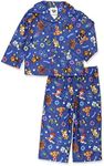 Paw Patrol Toddler Kids Flannel Coat Style Pajamas Set (2T, Navy)