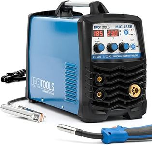 IPOTOOLS MIG-185R MIG MAG Schweißgerät - Schutzgas Schweissgerät mit 185 Ampere auch FLUX/Fülldraht und Elektroden geeignet mit/E-Hand/Digitalanzeige/IGBT / 230V / 7 Jahre Garantie