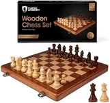 Chess Armory Premium Chess Set - Wooden Board Game with a Portable Wood Case and Secure Storage for Pieces, Set for Kids and Adults (Sapele Wood)