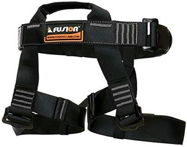 Rock Climbing Harness - Fusion Climb® - (5,000 LBS Rated) Professional Half Body Harness for Mountaineering, Tree Climbing, Ziplining, Rock Climbing, Rappelling- Heavy Duty Half Body Harness