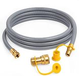 GASPRO 12FT 3/8" Natural Gas Hose, Low Pressure LPG Hose with Quick Connect, for Weber, Char-Broil, Pizza Oven, Patio Heater and More