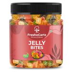 FreshoCartz Jelly Bites | Sugar Coated Jelly Candy | Mix Fruits Jelly | Juicy Jellies - Jar Pack (Mix Fruit Jelly, 400g (Pack of 1))