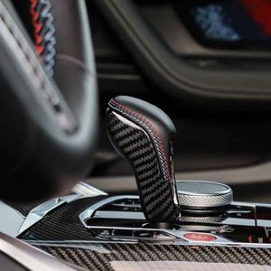 UOADA Real Dry Carbon Fiber Cover Compatible with BMW M2 G87 Sedan/ M3 G80 Sedan/ M4 G82 Couple/ M4 G83 Cabriolet / X3M F97 X4M F98 X5M F95 X6M F96 LCI/XM 2021+. (Gear Shift Knob)