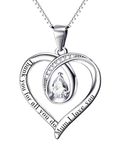 Gifts for Mum Necklace Mum Gifts Birthday Gifts for Mum Silver Necklace Mum Necklace I Love You Mum Heart Necklace (20inch)