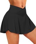 OZICERD Tennis Skirt Golf Skorts for Women with Pockets Mini Skirt High Waisted Pleated Skirts Jupe Femme Golf Clothes Black L