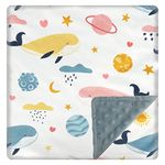 NapCure Minky Baby Blanket Whales (30" x 40")