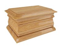 Solid Oak Double - Solid Wooden Cremation Ashes Casket