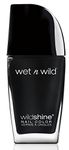 Wet n Wild, Wild Shine Nail Color, Nail Polish with No Formaldehyd, Toluene and Phthalates, Long-lasting and Quick-drying Formula, Black Crème