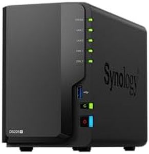 Synology 2-Bay DS225+ NAS Kit, Quad CPU, 2GB Memory, 2.5GbE-NIC Standard Users, Domestic Authorized Reseller, Field Lake Product, Phone Support, DiskStation