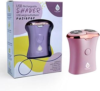 Pursonic USB Rechargeable Ladies Shaver, Removes Hair Instantly & Pain Free, Perfect Design is Great for Legs, Bikini, Arms and Ankles! (Pink)