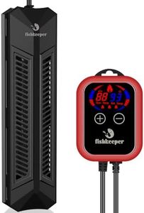 fishkeeper Aquarium Heater, 1000 W Adjustable Fish Tank Heater with Digital Display Controller, Submersible Water Heater with Over-Temperature Protection for Saltwater Freshwater 106-264 Gallon