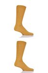 SockShop Mens and Ladies Plain and Striped Colour Burst Bamboo Socks with Smooth Toe Seams Pack of 2 Mellow Yellow 6-11