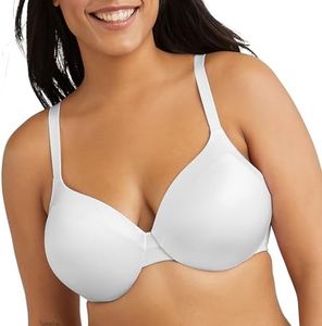 Maidenform Womens Everyday Full Coverage Cushioned Underwire Bra, White, 20D