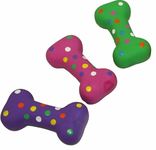 HDP Latex Dog Squeaker Bone Toy Size:Small/Med Packs:Pack of 3