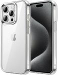 JETech Case for iPhone 15 Pro Max 6.7-Inch, Non-Yellowing Shockproof Phone Bumper Cover, Anti-Scratch Clear Back (Clear)