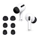 kwmobile 6x Replacement Ear Tips Compatible with Apple Airpods Pro 2 / Pro 1 - Silicone Tips for Earphones - Black