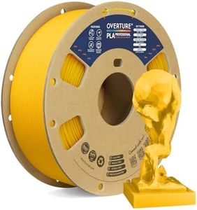 Overture PLA Plus (PLA+) Filament 1.75mm PLA Professional Toughness Enhanced PLA Roll with 3D Build Surface 200 x 200mm, Premium PLA 1kg Spool (2.2lbs), Dimensional Accuracy +/- 0.05 mm (Yellow)