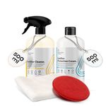 Deep Leather Cleaner & Protection Conditioner Care Kit for Cleaning & Protecting Car Interiors, Furniture Suite, Sofa, Settee, Jackets & Leather Items, 2x 500ml