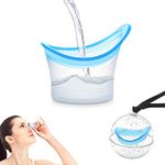 AXLOFO® Eye Wash Cup, Eye Wash Bath Kit (Eye Drop Guide/Wash Cup), Silicone Eye Cup for Effective Eye Cleansing, Soothing Tired Eyes (Blue-1) (Blue-1)