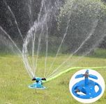 OUTO Automatic Garden Sprinkler 360 Degree Rotating Adjustable 3 Arm Water Sprayer for Watering Plants Outdoor Lawn Yard Irrigation System (Coverage Upto 2000 sqft)