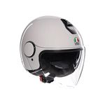 AGV - ETERES E2206, Jet Unisex Motorcycle Helmet, Open Face Motorbike Helmet with Antitheft Ring, Anti-Scratch and Anti-UV Visor, Instant Sweat Absorption Technology, Materia White, XL