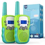 Kearui Walkie Talkie Kids Toys for 3-12 Years Old, Kid Walkie Talkie 8 Channels for 4 5 6 7 8 Year Girls with VOX Function, Flashlight, Long Range Walkie Talkies for Adventure, Camping, Hiking (Green)