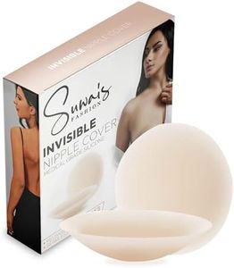 SUWAIS FASHION Cakes Body Nipple Cover-Silicone Nipple Covers Reusable-Breast petals, Reusable Nipple Covers for Women,Pasties Nipple Covers fits A to C Cup Light Nude