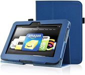 ACdream Case for Kindle Fire HD 7 (2012 Version) ONLY, Folio PU Leather Cover Case for Kindle Fire HD 7(2012 Version) with Auto Sleep Wake Function, Dark Blue