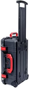 Pelican Black & Red 1510 Case with Foam & Wheels. Carry on Size.