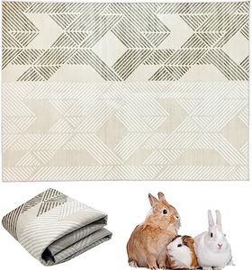 VCEPJH Extra Large Rabbit Cage Liner Reusable 63 inch Washable Bunny Floor Mat Soft Animal Bedding Cage Flooring Pads Non-Slip Pet Rug for Indoor Dogs Puppy Cats Totoro Ferret