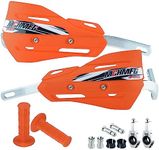 MCHMFG Dirt Bike Handguards with Grips - 7/8" and 1 1/8" Motorcycle Hand Guards for ATV - Universal Handguards Bracket for Off Road Motorcross Orange