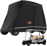 VEVOR Golf Cart Enclosure, 2 Passenger 600D Polyester Driving Enclosure with 4-Sided Transparent Windows, Club Car Covers Universal Fits for Most Brand Carts, Sunproof and Dustproof Outdoor Cart Cover