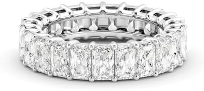 MSBLUE® IGI Certified 8CT Moissanite Eternity Wedding Band Ring Size 5.5