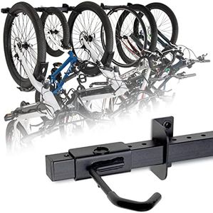GoSports 6 ft Wall Mounted Bike Rack for Garage - Vertical Storage for 4 to 6 Bicycles