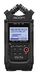 Zoom H4n Pro 4-Track Portable Recorder, All Black, Stereo Microphones, 2 XLR/ ¼“ Combo Inputs, Battery Powered, for Stereo/Multitrack Recording of Music, Audio for Video, and Podcasting